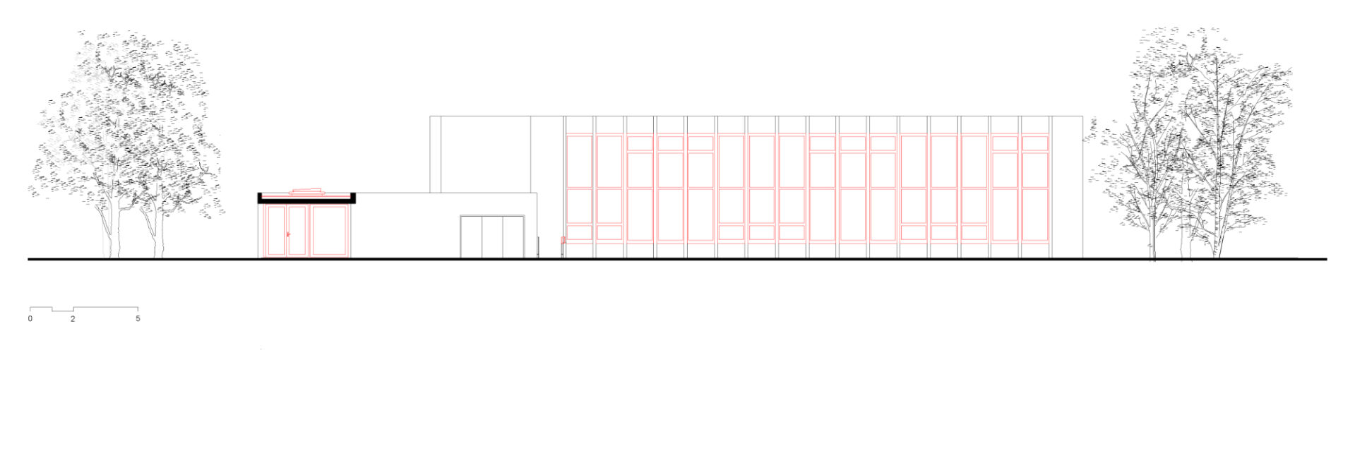 northwest facade